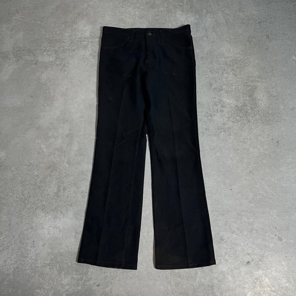 Wrangler Wrancher Dress Jeans Men's Size 33x32 Bootcut Slightly Flared Leg Black